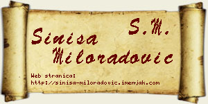 Siniša Miloradović vizit kartica